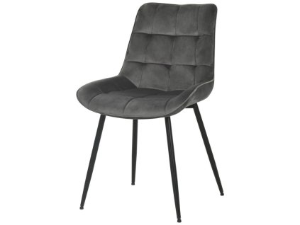 Tmavě šedá semišová židle Mint