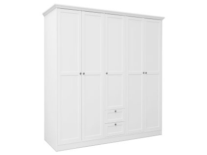 Bílá šatní skříň Castillo II