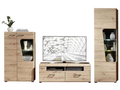 Hnědá obývací stěna Winford