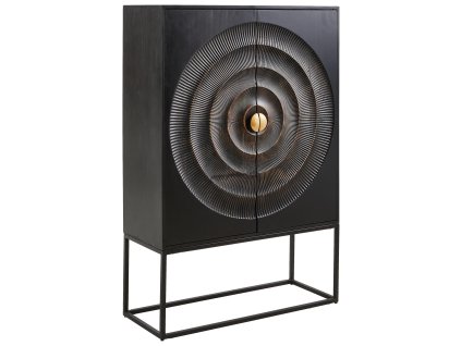 Černá vysoká komoda Lhasa