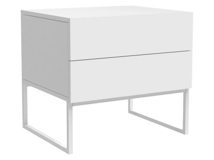 Bílý noční stolek Donn