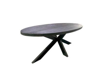 MangohoutenEettafelTulsaBlackOva