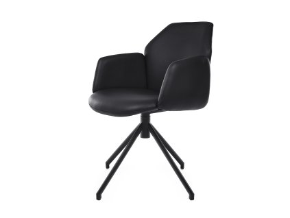 stuhl drehsessel leder schwarz 1