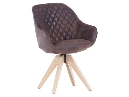 Hnědé otočné křesílko Frederik