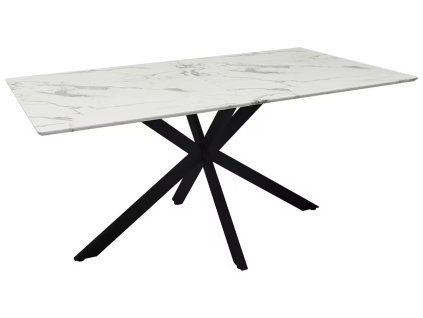 Černobílý jídelní stůl Barton 160 x 90