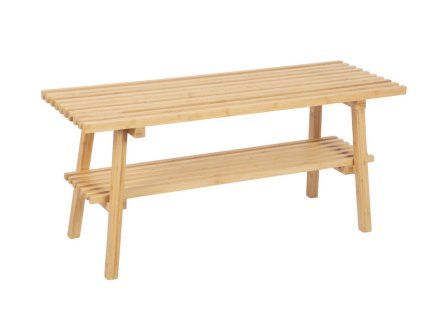 Hnědá šatní lavice Curt