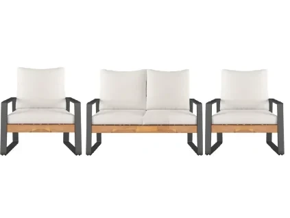 Krémový zahradní set Mahoney