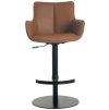 Koňaková kožená barová židle Fitzgerald