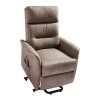Hnědé el. polohovatelné relaxační křeslo Marylou