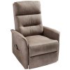 Hnědé el. polohovatelné relaxační křeslo Marylou