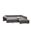 Tmavě šedá rozkládací manšestrová sedací souprava Moss