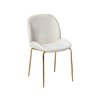 Krémová manšestrová židle Golden