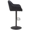 Antracitová manšestrová barová židle Suzette