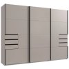 Taupe šatní skříň Patricia s posuvnými dveřmi