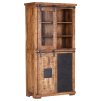 Masivní vitrínová skříň Rustika II