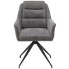 Šedé otočné křesílko Rene