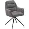 Šedé otočné křesílko Rene