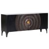 Černá masivní široká komoda Lhasa