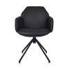 stuhl drehsessel leder schwarz 3