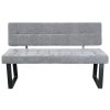 Šedá polstrovaná lavice Aya