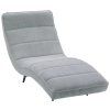 Světle šedá relaxační lenoška Herta
