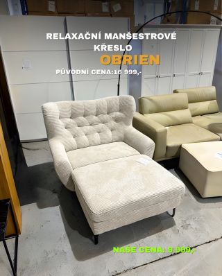 Béžové relaxační manšestrové křeslo Obrien Materiál: 100% polyester✅ Rozměry: 120 x 98 x 165✅ Max. nosnost cca: 120 kg...