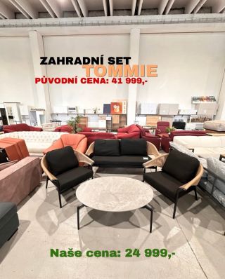 Černý zahradní set Tommie💚♥️ Materiál: aluminium, 100% polyester, olefinové vlákno ✅ Rozměry: 180 x 82 x 81✅ Původní cena;...