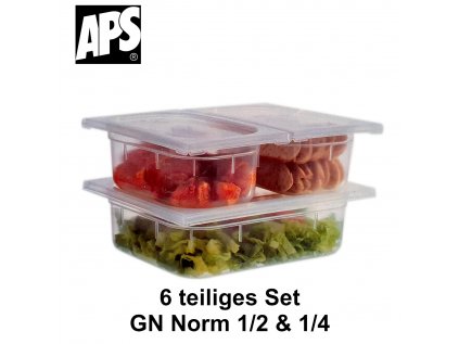 aps food box set 6 kusu gn standardnich 1 2 a 1 4 plastovych boxu s vikem 1