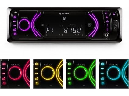 autoradio auna md 130 bluetooth sd usb aux rds 7 barevnych rezimu 1