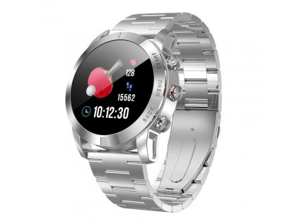 neogo smartwatch sp10 chytre hodinky stribrne kovove 1