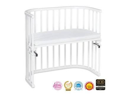 babybay original prikryvka bila lakovana s matraci classic soft 1