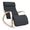drevene houpaci kreslo songmics s nastavitelnou operkou nohou 67 x 91 x 115 cm tmave seda lyy10g 1
