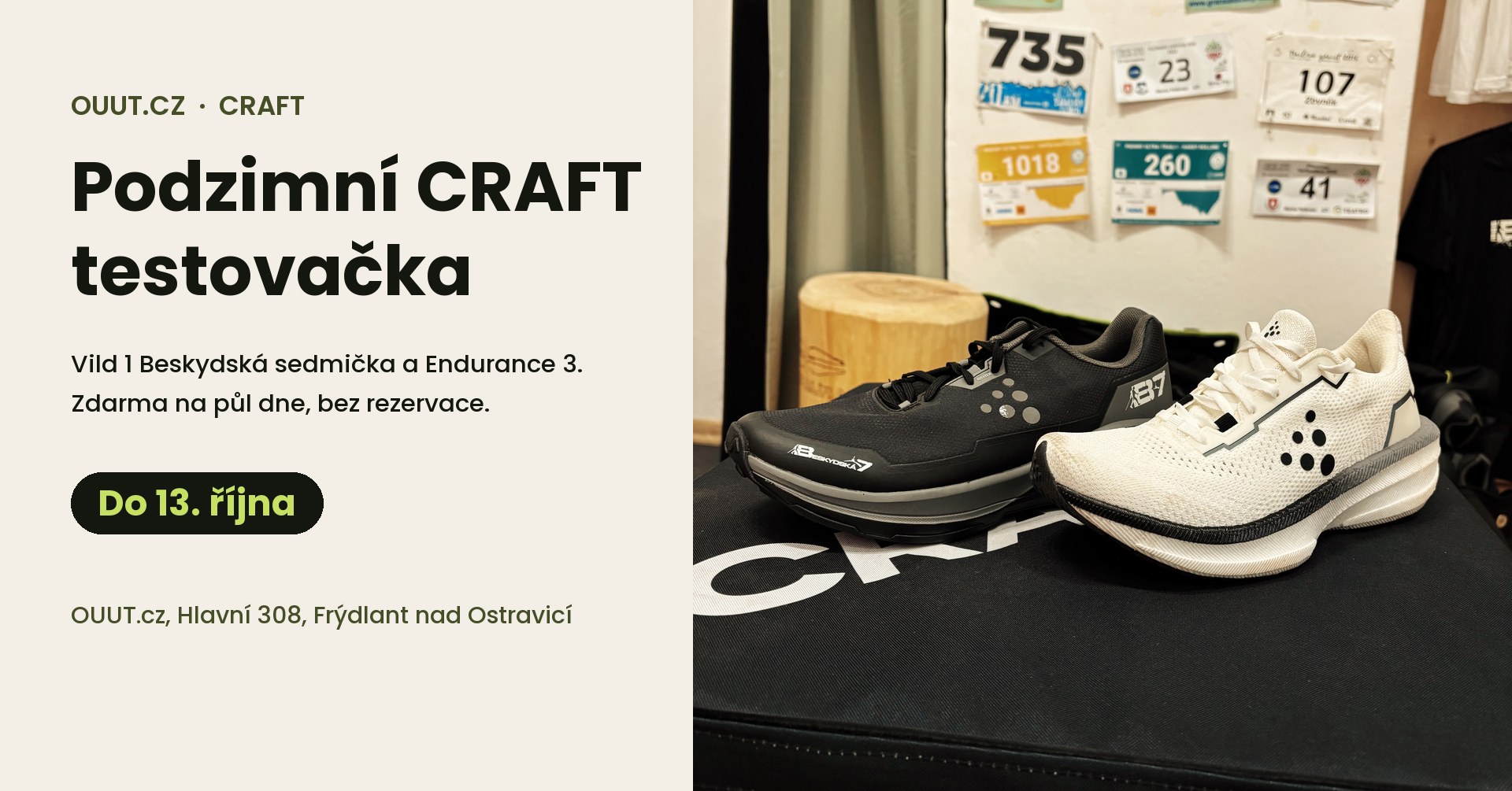 Podzimní CRAFT testovačka v OUUTu: Craft Vild 1 Beskydská sedmička a Craft Endurance 3