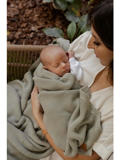 kocyk bambusowy bibi oliwkowy