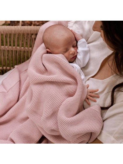 Bambusová deka klasická Old pink