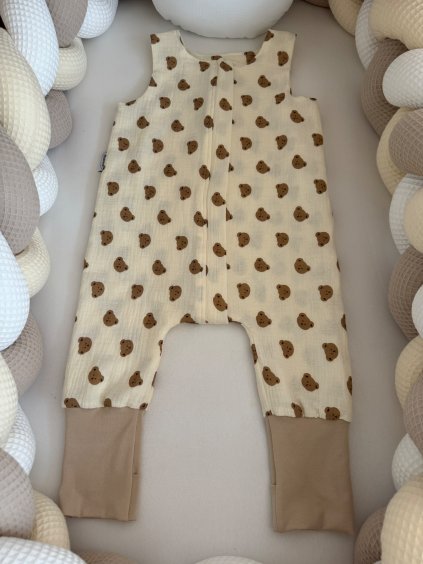 Spací pytel s nohavičkami z mušelínu (12-18 měs) - na přání  nezateplený