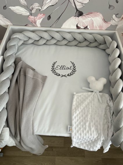 Uzlový mantinel nižší/na přebalovací pult (3 prameny) - na přání  na přebalovací pult / do postýlky, nižší výška, šetří místo