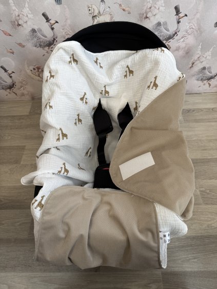 Nezateplená zavinovačka do autosedačky - na přání  do vajíčka (autosedačky), nezateplená zavinovačka, na suchý zip