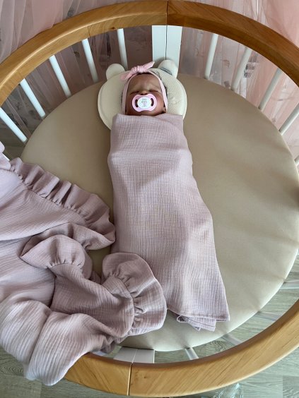 Mušelínová deka / zavinovačka / plena (120x80 cm) - na přání  rozměr 120x80 cm, multifunkční využití, 100% bavlna, možnost výšivky