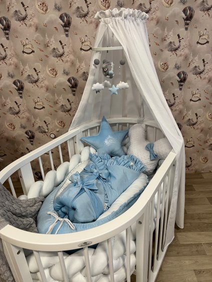 Mušelínová nebesa na kovový držák - na přání  vhodná na kovový držák s obručí