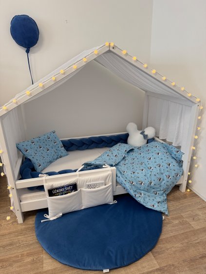 Mušelínová nebesa na obrácenou domečkovou postel - na přání  na obrácenou domečkovou postel, ušijeme na míru, 100% bavlna