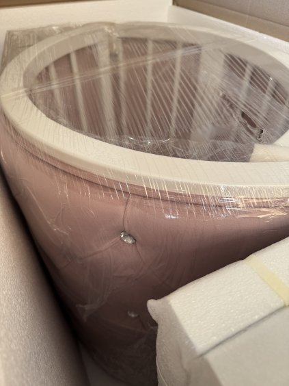 Kulatá rostoucí postýlka Elegance 9v1 růžový velur s kameny Swarovski