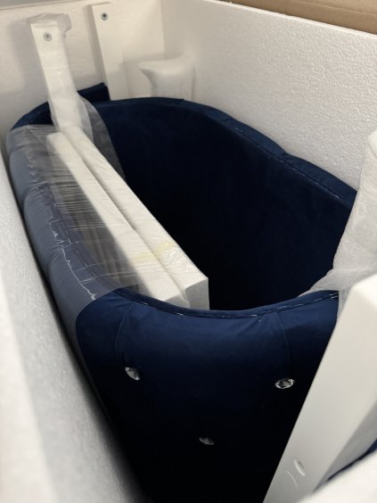 Rostoucí postýlka Blush tmavě modrá+bílá