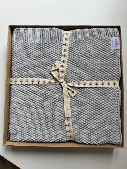 Bavlněná deka 80x100 cm šedá