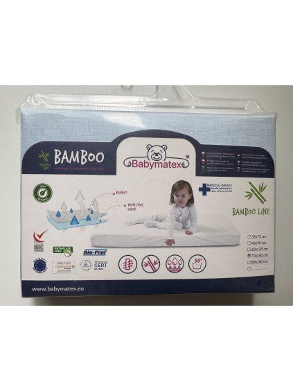Prostěradlo 70x140 cm (hranaté) modrý nepropustný bambus