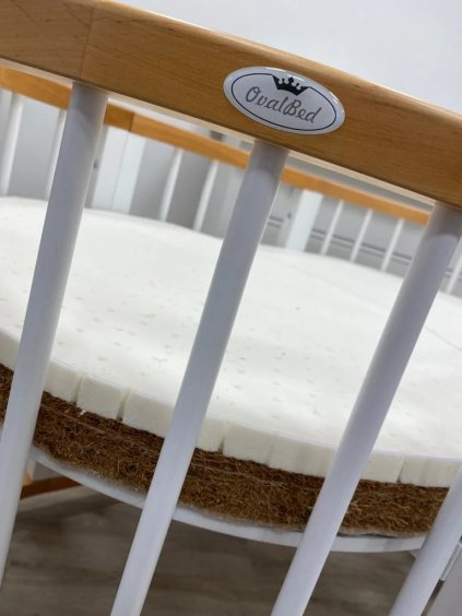 Oválná matrace kokos+latex  matrace vcelku, do oválné postýlky