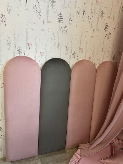 Panel na zeď 30x100 cm z hladkého ultrasoft velvetu - na přání