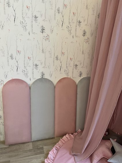 Panel na zeď 30x80 cm z hladkého ultrasoft velvetu - na přání