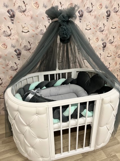 Výhodný balíček postýlka ELEGANCE SET UZEL, BEZ VOLÁNKŮ