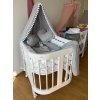 Rostoucí postýlka Oval Bed Happy Mum bílá